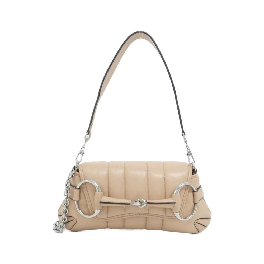 Gucci Horsebit Chain bag maxi horsebit quilted Beige Pink